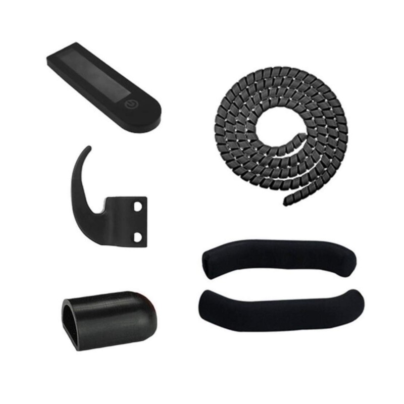 Kit de protectores de silicona más cubrecables y un gancho para bolsas.  - 1