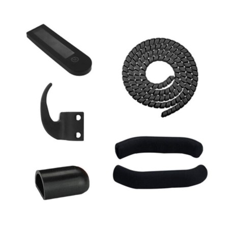 Kit de protectores de silicona más cubrecables y un gancho para bolsas.  - 1